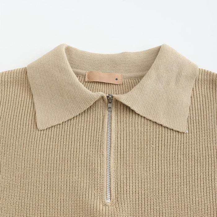 Cesare | Men's Half-Zip Collared Sweater