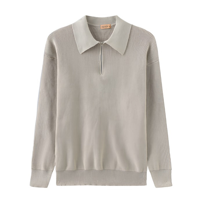 Cesare | Men's Half-Zip Collared Sweater