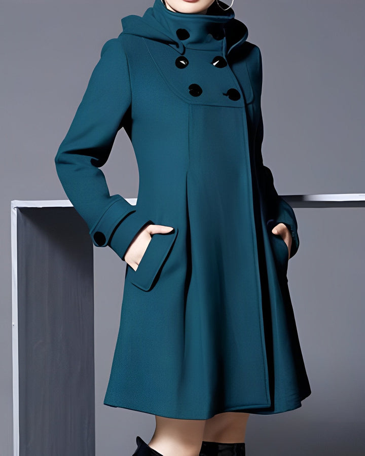 Kathryn | Elegant Double-Breasted Coat | Sophisticated Design with Side Pockets