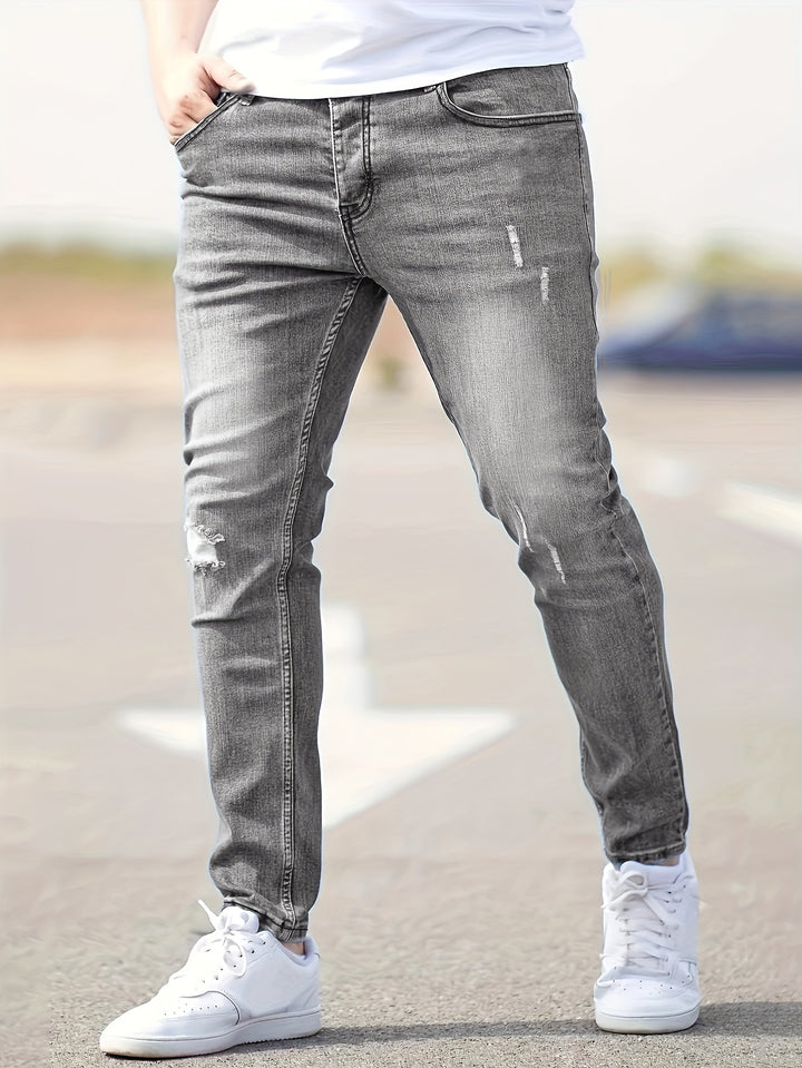 Xander | Men's Slim Fit Distressed Jeans