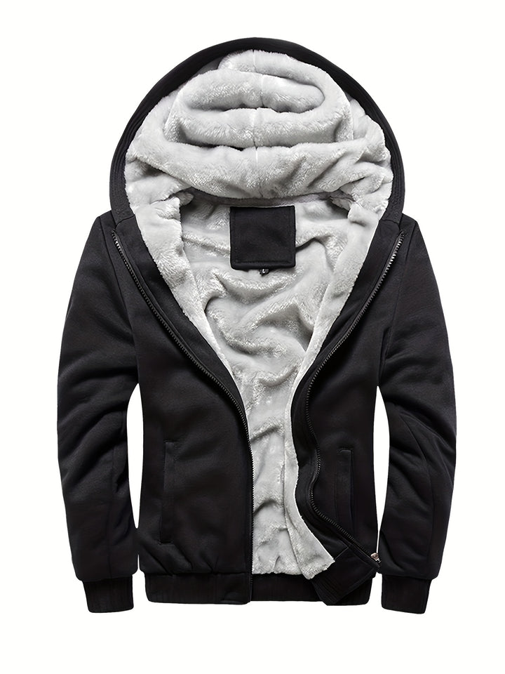 Aiden | Men's Fleece Lined Zip-Up Hoodie