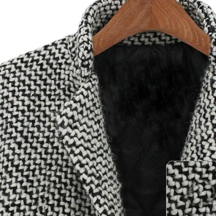 Francesca | Women's Houndstooth Long Coat