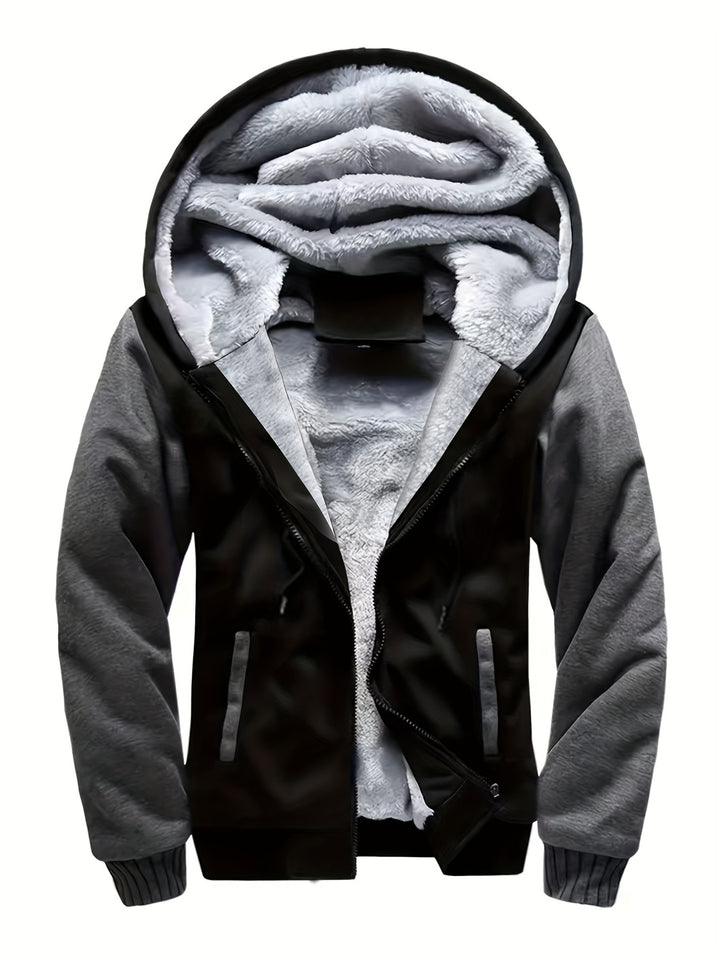 Aiden | Men's Fleece Lined Zip-Up Hoodie