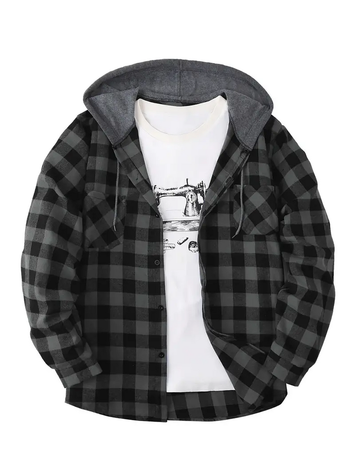 Maxell | Men's Hooded Flannel Jacket