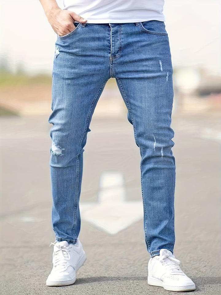 Xander | Men's Slim Fit Distressed Jeans