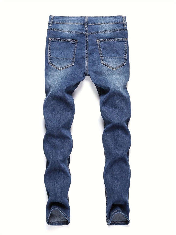 Caleb | Men's Slim-Fit Tattered Jeans