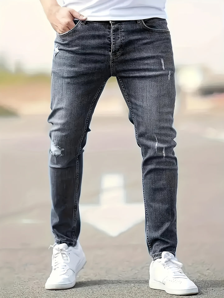 Xander | Men's Slim Fit Distressed Jeans