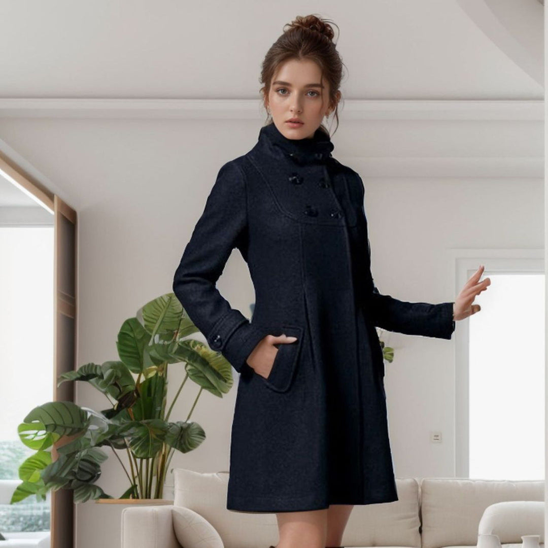 Kathryn | Elegant Double-Breasted Coat | Sophisticated Design with Side Pockets