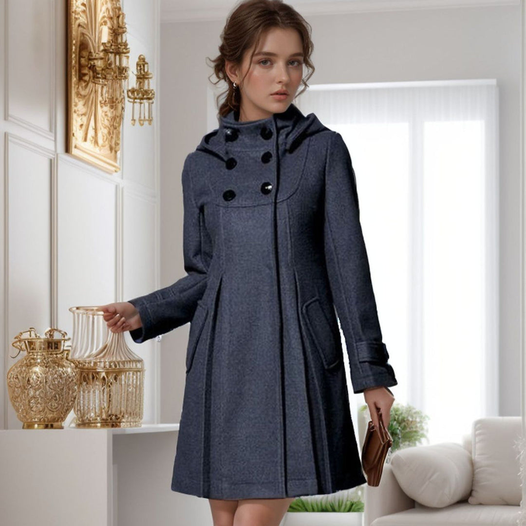 Kathryn | Elegant Double-Breasted Coat | Sophisticated Design with Side Pockets